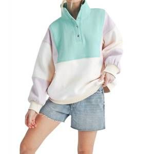 NEW AEMI + CO glo colorblock pullover in mint
